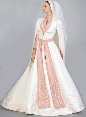 Georgian wedding dress made by Samoseli Pirveli