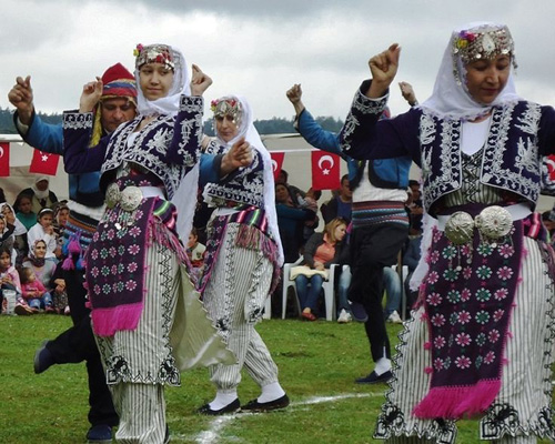 Traditional festive costumes from Mediterranean region of Turkey