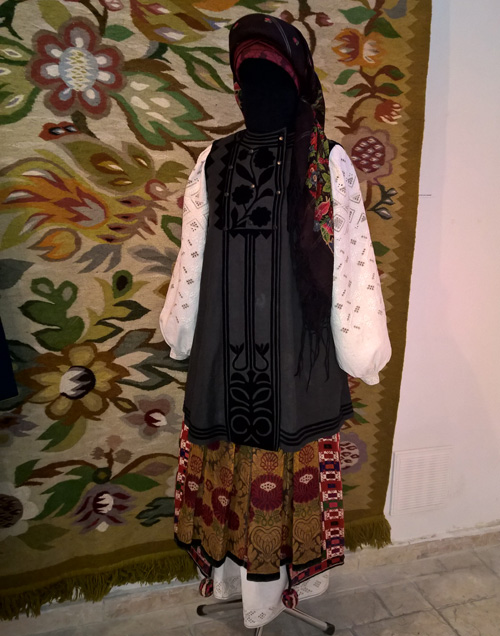 Female traditional clothing used in Reshetylivka Poltava region of Ukraine