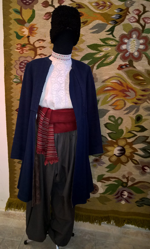 Male traditional clothing used in Reshetylivka Poltava region of Ukraine
