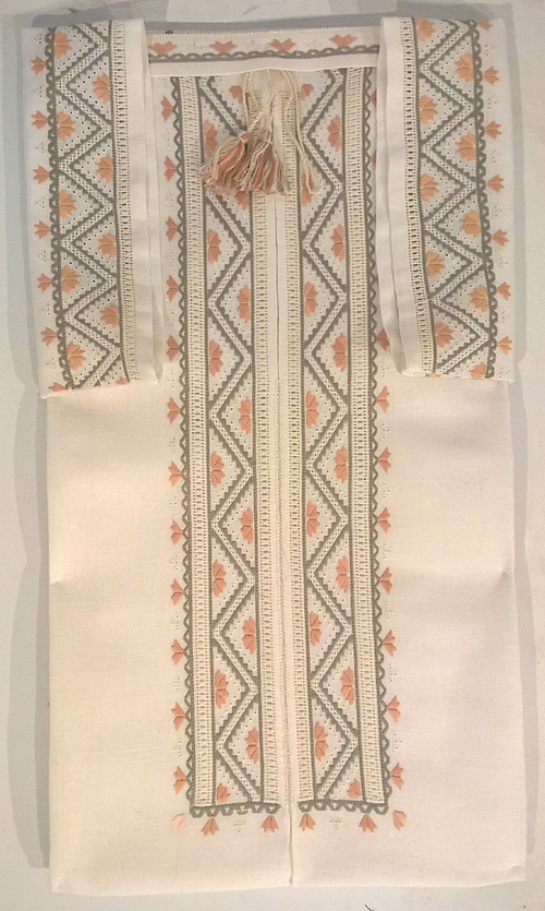 Samples of traditional Reshetylivka embroidery from central Ukraine