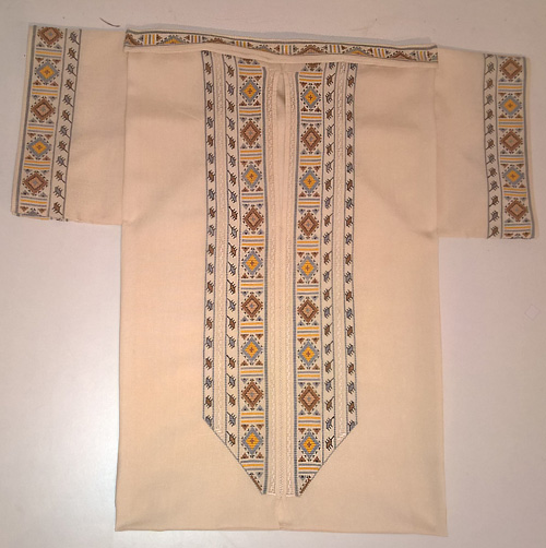Samples of traditional Reshetylivka embroidery from central Ukraine