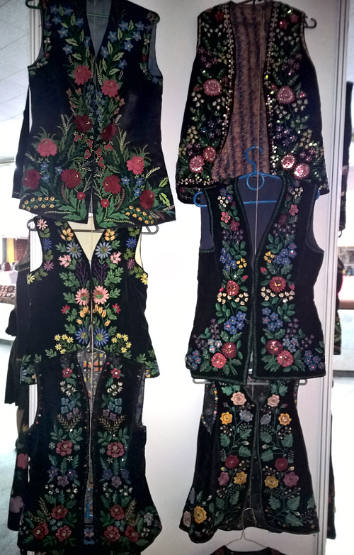 Ukrainian traditional vests with floral embroidery