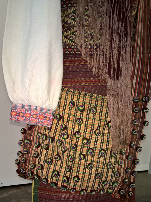 Traditional women's woven bag typical for Carpathians Ukraine