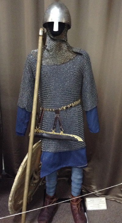 Reconstruction of warrior armor from Gotland Sweden end of 10th century