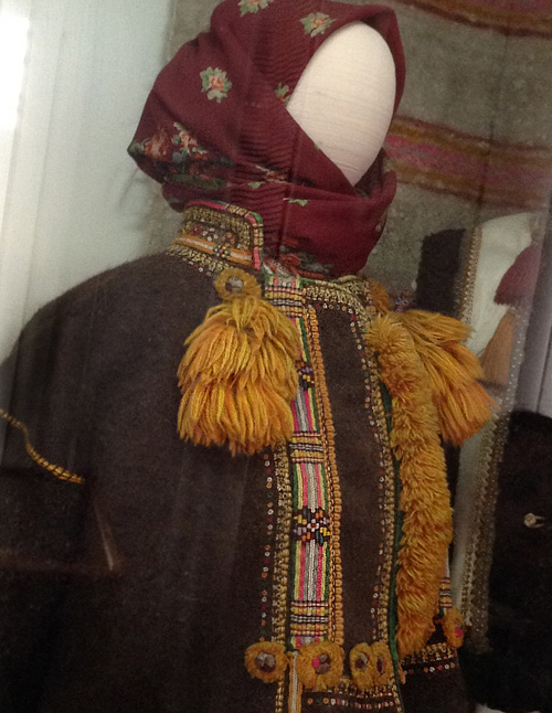 Traditional female costume from Rakhiv district Transcarpathian region of Ukraine early 20th century