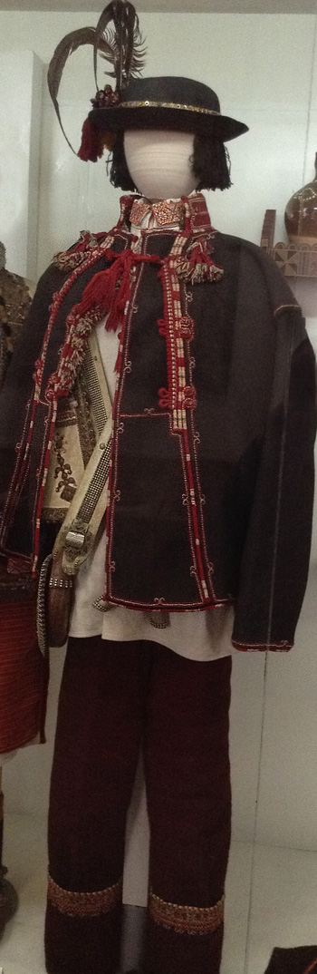 Traditional male costume from Kosiv district Ivano-Frankivsk region of Ukraine early 20th century