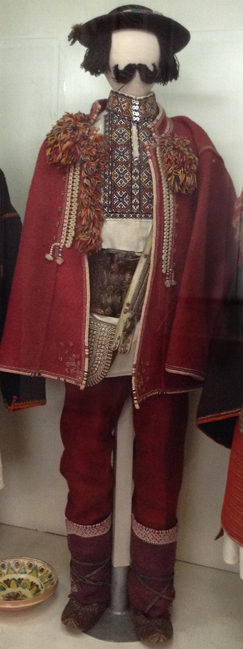 Traditional male costume from Kosiv district Ivano-Frankivsk region of Ukraine late 19th century