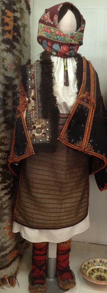 Traditional women's attire from Kosiv district Ivano-Frankivsk region of Ukraine late 19th century