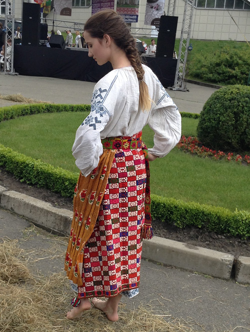 Women’s costume of unmarried girl from Hadiach district Poltava region of Ukraine