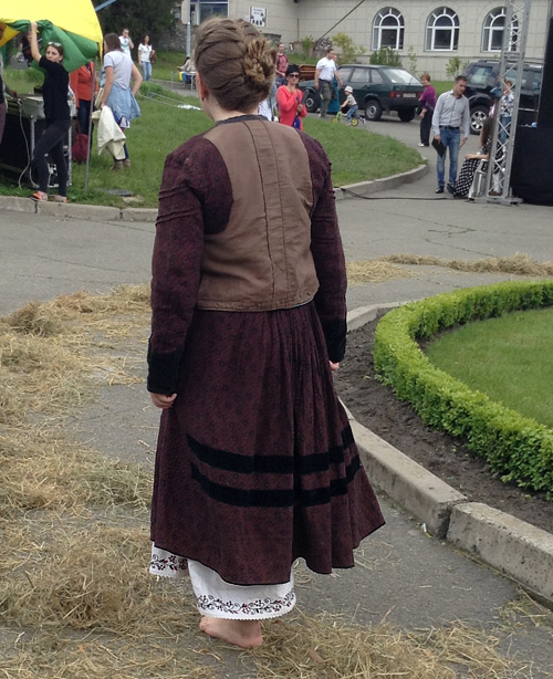 Vintage outfit of woman from Baturyn district Chernihiv region of Ukraine early 20th century