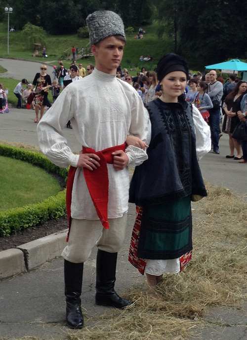 Male and female clothing of married couple from Myrhorod district Poltava region of Ukraine