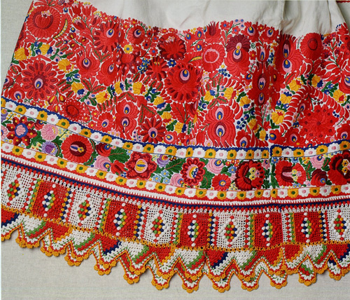 Traditional embroidery pattern on the sleeve of a shirt