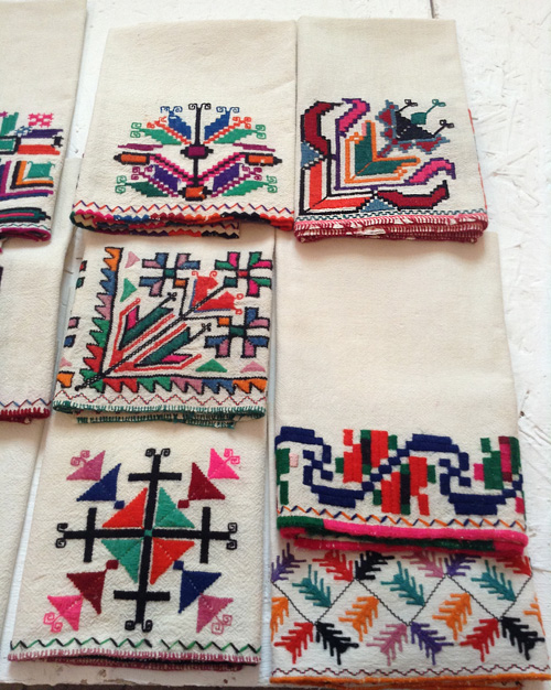 bridal kerchiefs with colorful embroidery These kerchiefs are gifts for wedding guests