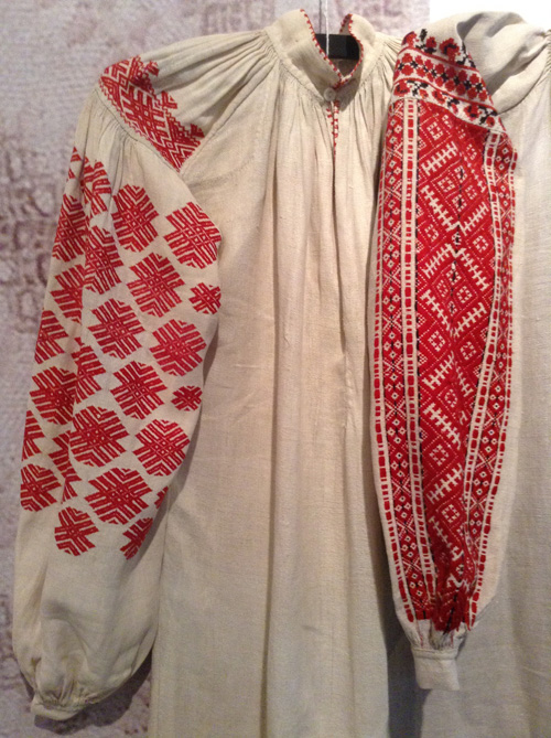 Embroidery patterns on women’s shirts from Polissya region of Ukraine