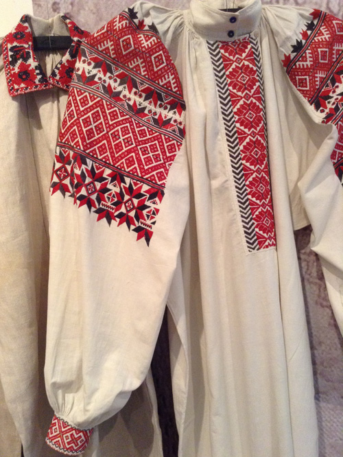 Embroidery patterns on women’s shirt from Polissya region of Ukraine