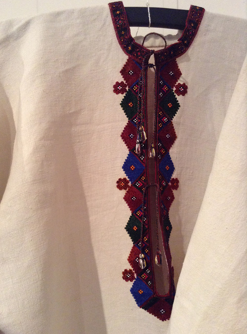 Men’s shirt with colorful embroidery design from Transcarpathian region of Ukraine