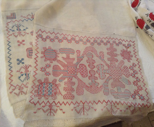 vintage towel that used to belong to pagan herbal healer