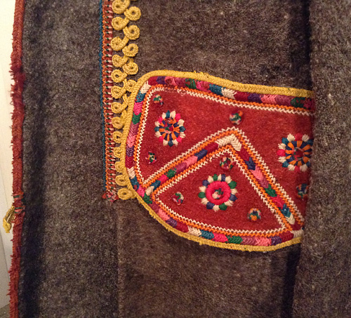 Woolen hooded cloak manta from Carpathian regions of Ukraine