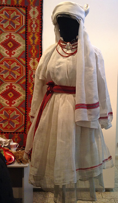 Traditional costume of married woman from Rivne region of Ukraine