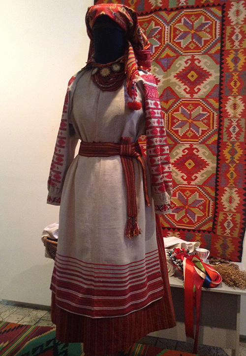 Female folk costume from Polissia region Ukraine