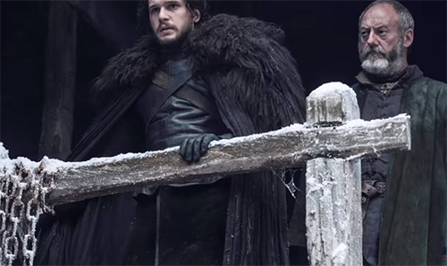 Movie costumes of Jon Snow from Game of Thrones
