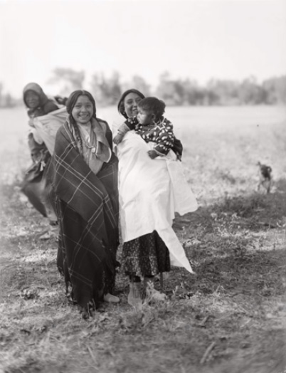 Crow women and child Early 1900s Crow Indian Reservation Montana