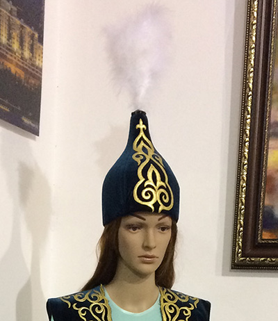 The most popular headdress in Central Asia Kazakhstan national hat Tubeteika