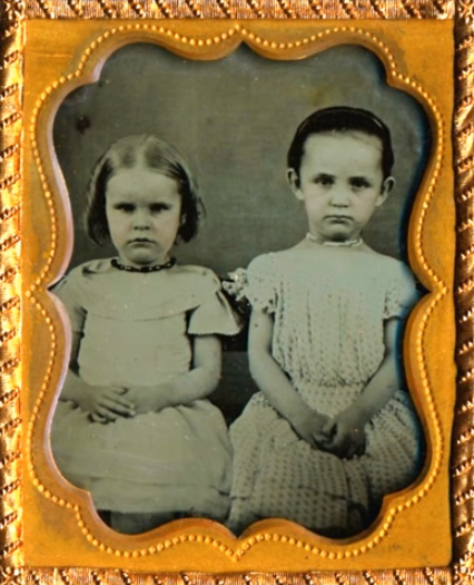 Old photos of children from mid-19th century