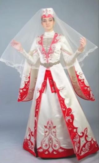 Armenian costume women wedding dress traditional wear Armenia clothing