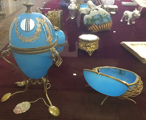 Set of Easter-themed jewelry boxes late 19th – early 20th century Western Europe