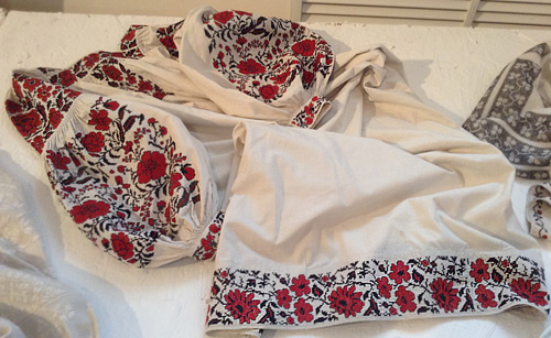 Richly embroidered and very festive young girl’s shirt