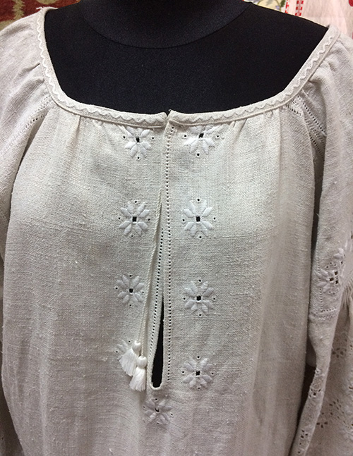Authentic embroidered shirt of a woman