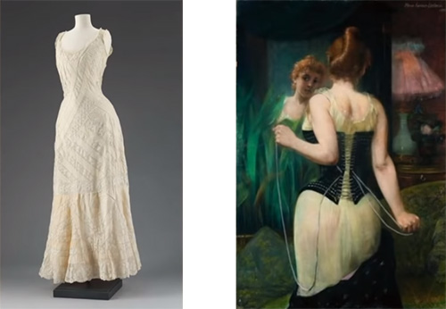 one-piece slip from circa 1900s from the United States, Museum of Fine Arts in Boston