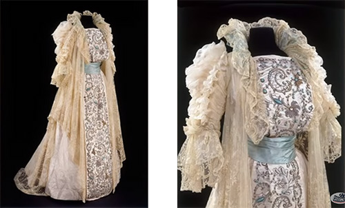 elaborate tea gown from 1900