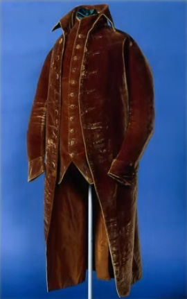 American velvet frock coat and waistcoat