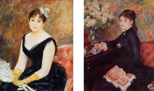 Renoir paintings from 1883 and 1878