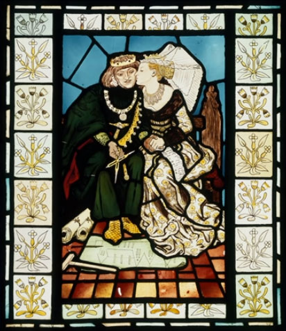 Stained and painted glass panel, 1862, England