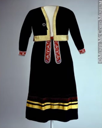 Mi’kmaq bolero and skirt, 1845-1855