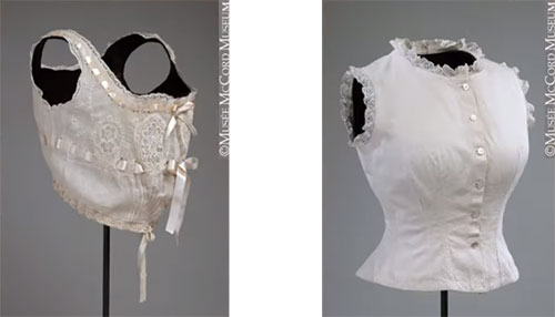 Corset covers, 1900-1910, 1890-1900