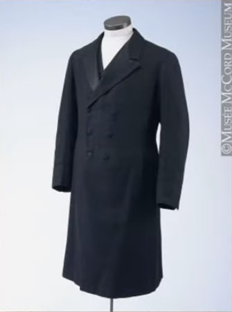 Frock coat and waistcoat, 1875-1900