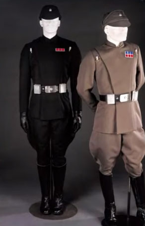 Star Wars movie costumes and historic military uniforms