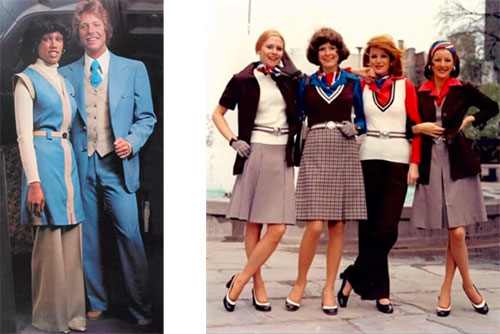 Cabin crew fashion throughout time