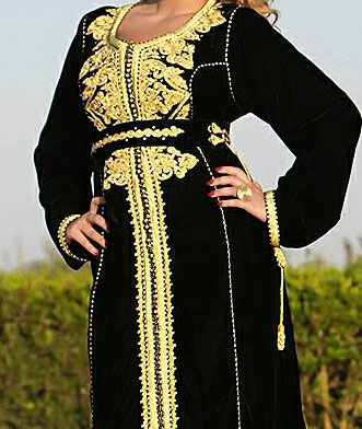 Gold embroidery on Tunisian female dress