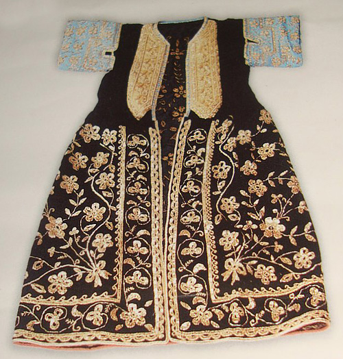 traditional Tunisian floral needlework on vintage garment