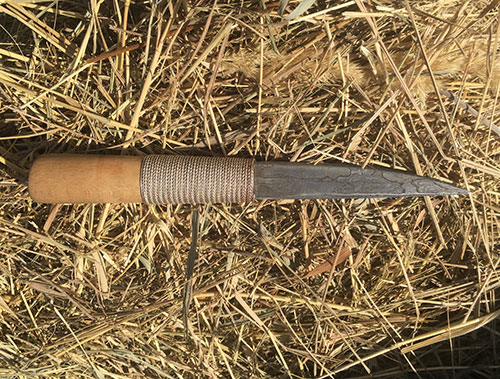 Modern replica of medieval small knife worn at the belt
