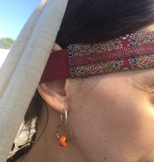 Hand-woven headband and jewelry from Kyivan Rus Both modern replicas