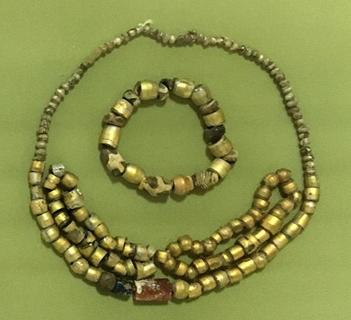 Vintage beaded necklaces made from stone and glass beads from 9th – early 13th century