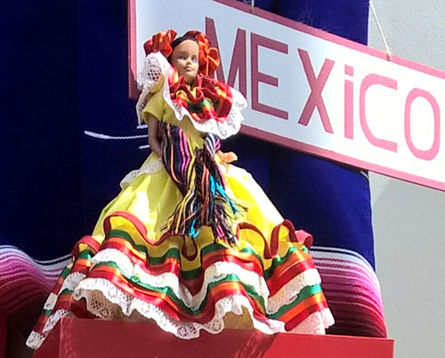 Doll in Mexican Jalisco folklorico costume