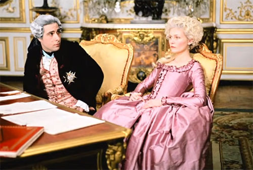 Movie costumes in Marie Antoinette historical drama film